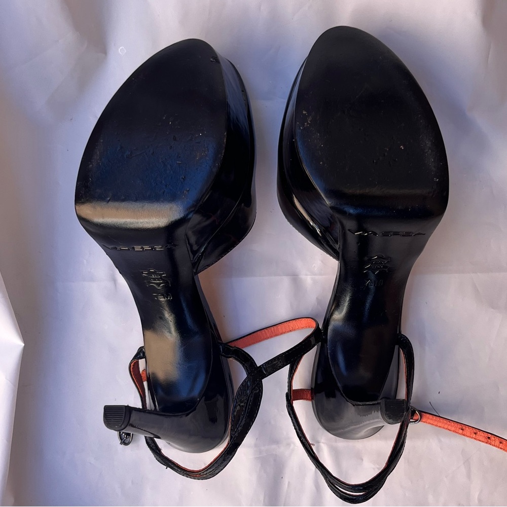 Via Spiga Patent Leather Mary-Janes Platform Heels - Picture 3 of 5